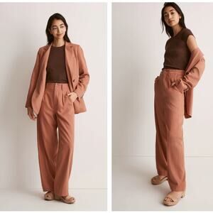 MADEWELL The Neale Straight-Leg Pant Drapeweave Dried Rose Pink Sz 8 $98 {3K9}